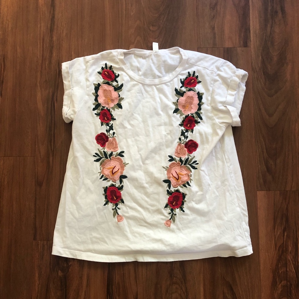 COPY - White embroidered tee from Nordstrom